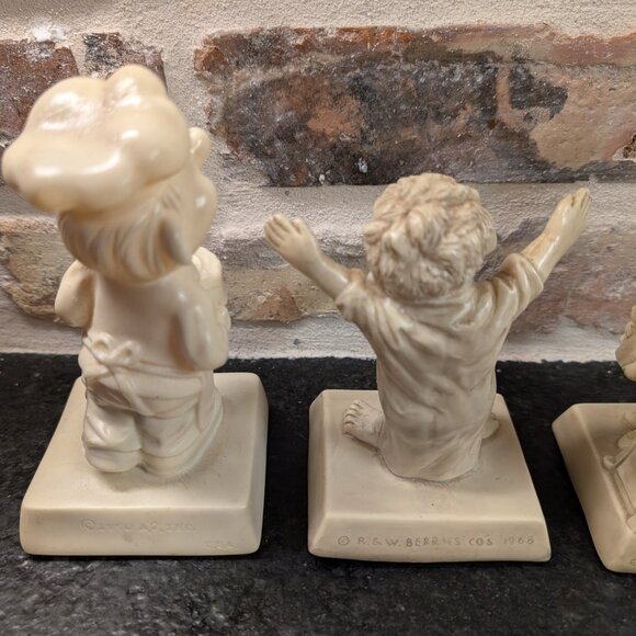 Vintage Lot Of (6) R&W Berries & Paula Whimsical Statuettes 1970's Made In USA - Picture 9 of 12